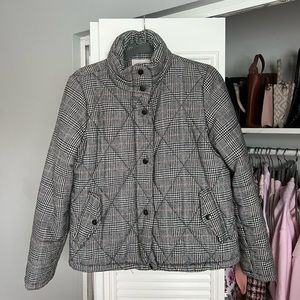 Plaid Winter Puffer Coat